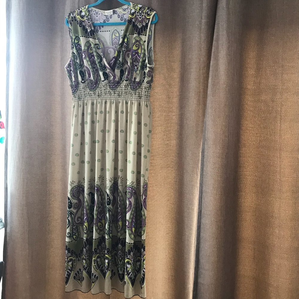 Long green dress